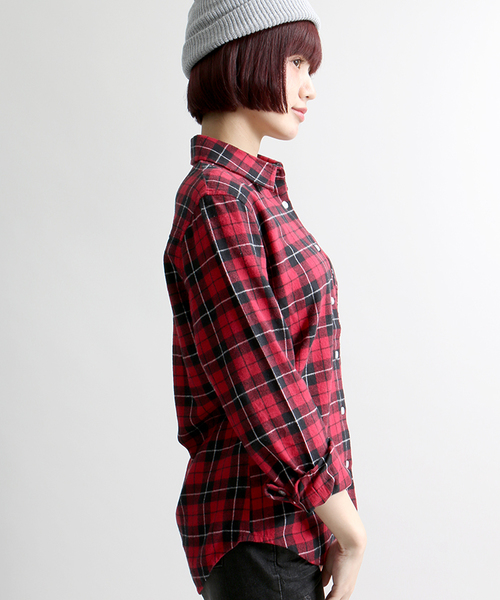 WEGO（ウィゴー）の「WEGO/ネルチェックシャツ（シャツ/ブラウス・レディース・グリーン系その他/ブルー/レッド/レッド系その他/ブラック/グリーン/ブルー系その他/その他1・FREE）」の12枚目の写真