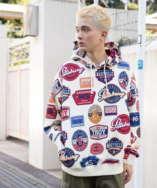 WEGO（ウィゴー）の「WEGO/総柄BIGプルパーカー（パーカー・メンズ・その他1/その他2/その他3/その他4/その他8/その他7/その他9/その他5/その他6・LARGE/MEDIUM）」の5枚目の写真