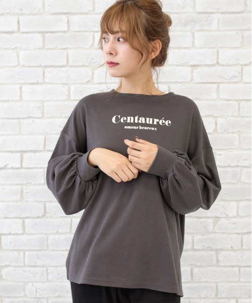 ad thie(アドティエ)の「ロゴ入り長袖ルームウェア セットアップ(ルームウェア/パジャマ・レディース・アイボリー/ベージュ/ピンク/チャコール/杢グレー/オフホワイト/ブラウン/ホワイト系/ライトグレー系/ピンク系/ブラウン系/ベージュ系/グレー系・SMALL/FREE/LL)」の18枚目の写真
