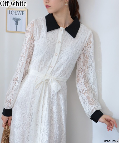 【美品】TO BE CHIC ワンピース　リボン　レース　アイボリー　42 レースリボンパーカーワンピース – BUNNY APARTMENT