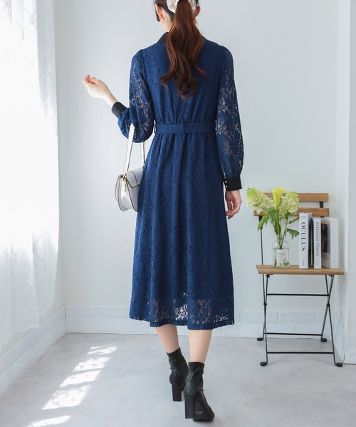 極美品　Rene（ルネ）　レースロングジレ　ワンピース René - ルネ ワンピースの通販 by もっち 本とネイル用品は