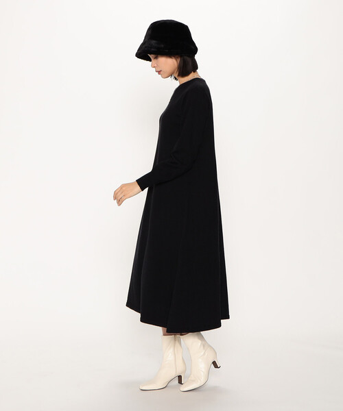 COMME CA ISM（コムサイズム）の「ニットワンピース（ワンピース・レディース・ブラック/ベージュ・FREE）」の12枚目の写真