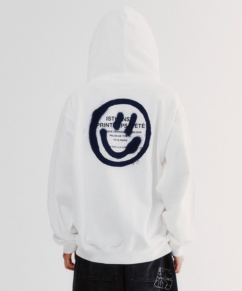 A'GEM/9 × .kom『ISTKUNST/イストクンスト』LOGO&SMILEY HOODIE