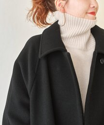 Spick&span W/Nyモッサステンカラーショートコート　ブラック　38 美品Spick&span W/Nyモッサステンカラーショートコート ブラック38