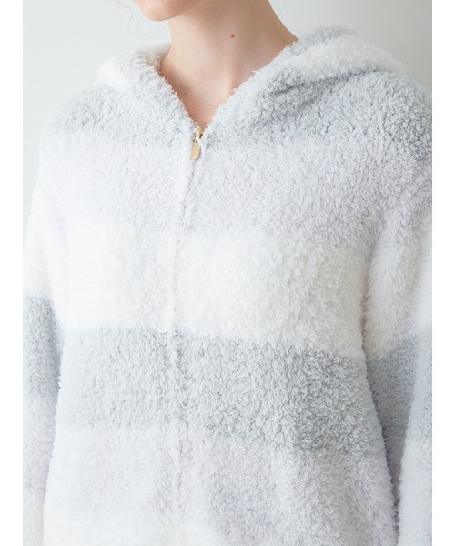 gelato pique（ジェラートピケ）の「ジェラート3ボーダーパーカ（ルームウェア/パジャマ・レディース・ピンク/ミント/イエロー・FREE）」の4枚目の写真