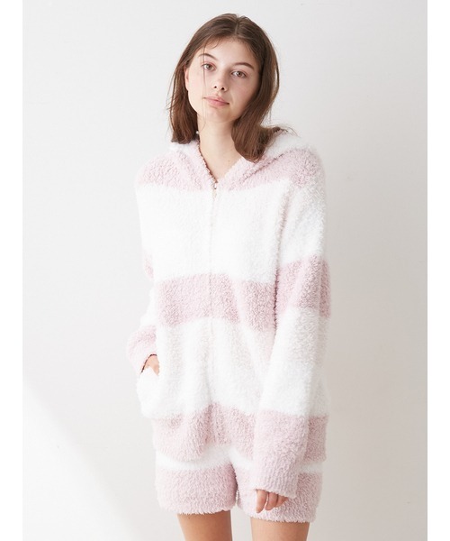 gelato pique（ジェラートピケ）の「ジェラート3ボーダーパーカ（ルームウェア/パジャマ・レディース・ピンク/ミント/イエロー・FREE）」の12枚目の写真