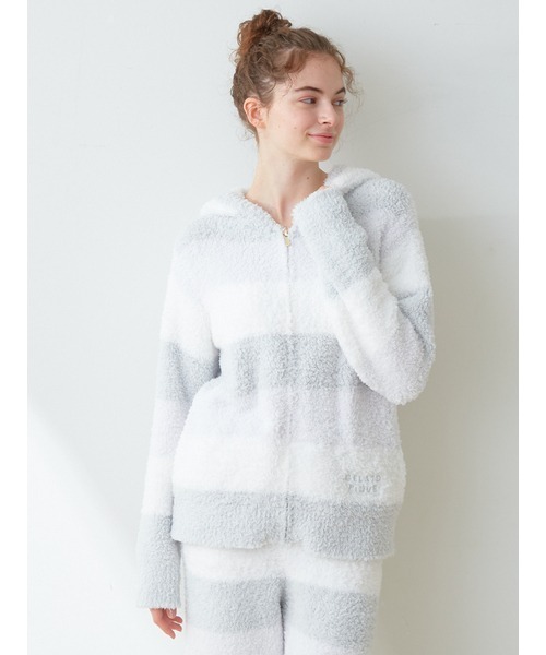 gelato pique（ジェラートピケ）の「ジェラート3ボーダーパーカ（ルームウェア/パジャマ・レディース・ピンク/ミント/イエロー・FREE）」の16枚目の写真