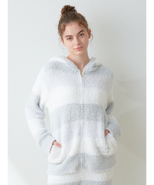 gelato pique（ジェラートピケ）の「ジェラート3ボーダーパーカ（ルームウェア/パジャマ・レディース・ピンク/ミント/イエロー・FREE）」の17枚目の写真