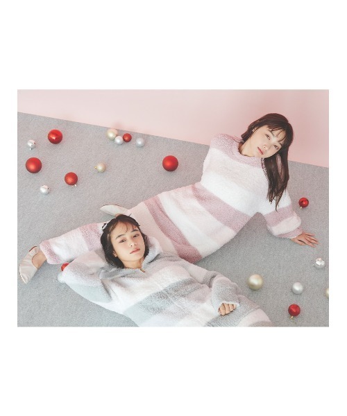 gelato pique（ジェラートピケ）の「ジェラート3ボーダーパーカ（ルームウェア/パジャマ・レディース・ピンク/ミント/イエロー・FREE）」の20枚目の写真