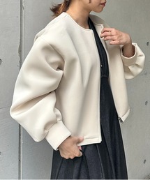袖ボリュームボンディングブルゾン