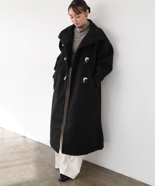 セール】ニットシャギースタンドカラーダッフルコート（ダッフルコート