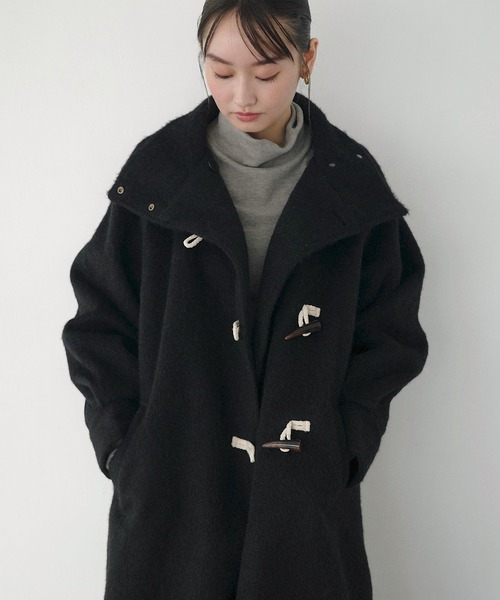 セール】ニットシャギースタンドカラーダッフルコート（ダッフルコート