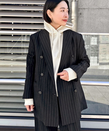 AP STUDIO | Striped Shoulder Jacket(ノーカラージャケット)