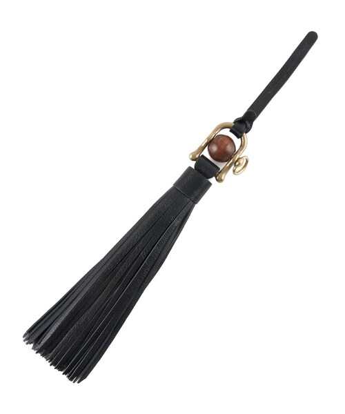 TOFF&LOADSTONE(トフアンドロードストーン)の「タッセルチャーム(キーケース/キーアクセサリー・レディース・キャメル/ホワイト系/ブラック/サックスブルー・00)」の2枚目の写真