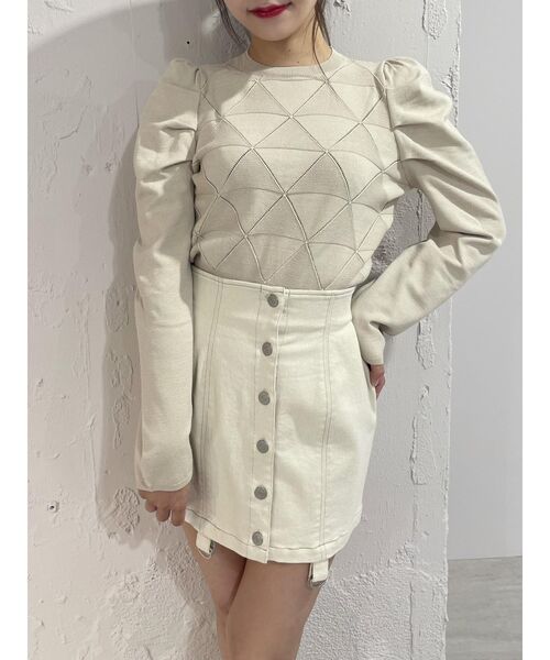 EATME（イートミー）の「フロントボタンデニムスカート（セットアップ可能）（デニムスカート・レディース・アイボリー/ブルー/ブラック・SMALL/MEDIUM）」の18枚目の写真