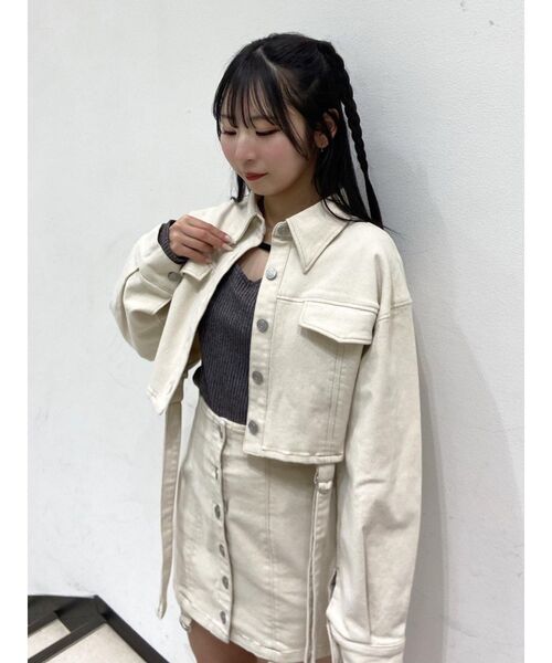 EATME（イートミー）の「フロントボタンデニムスカート（セットアップ可能）（デニムスカート・レディース・アイボリー/ブルー/ブラック・SMALL/MEDIUM）」の22枚目の写真