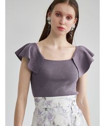 MERCURYDUO | 2WAYラッフルコンパクトニット(ニット/セーター)