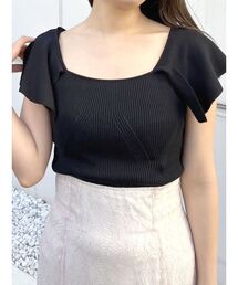 MERCURYDUO | 2WAYラッフルコンパクトニット(ニット/セーター)