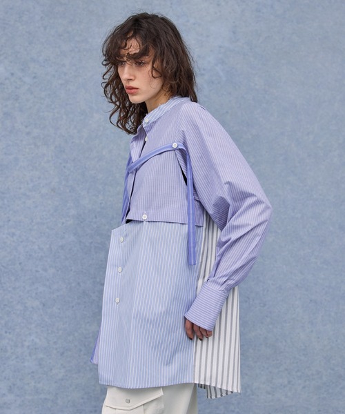 PUBLIC TOKYO（パブリックトウキョウ）の「長袖シャツ（シャツ/ブラウス・レディース・サックスブルー・FREE）」の7枚目の写真