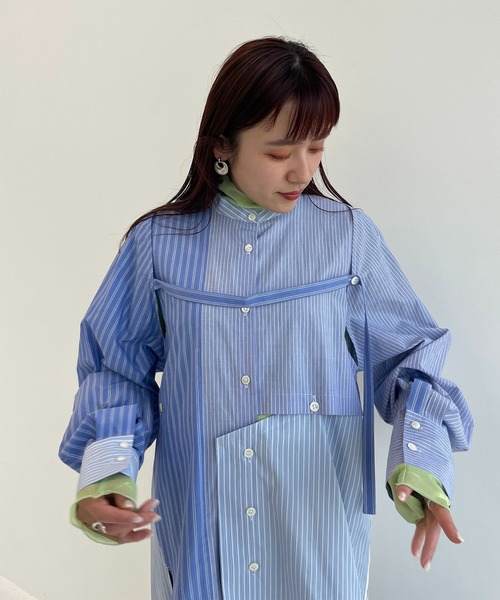 PUBLIC TOKYO（パブリックトウキョウ）の「長袖シャツ（シャツ/ブラウス・レディース・サックスブルー・FREE）」の11枚目の写真