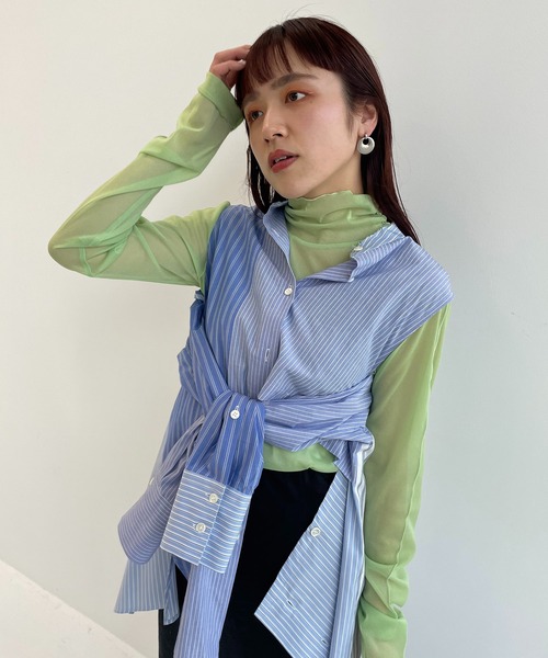 PUBLIC TOKYO（パブリックトウキョウ）の「長袖シャツ（シャツ/ブラウス・レディース・サックスブルー・FREE）」の12枚目の写真