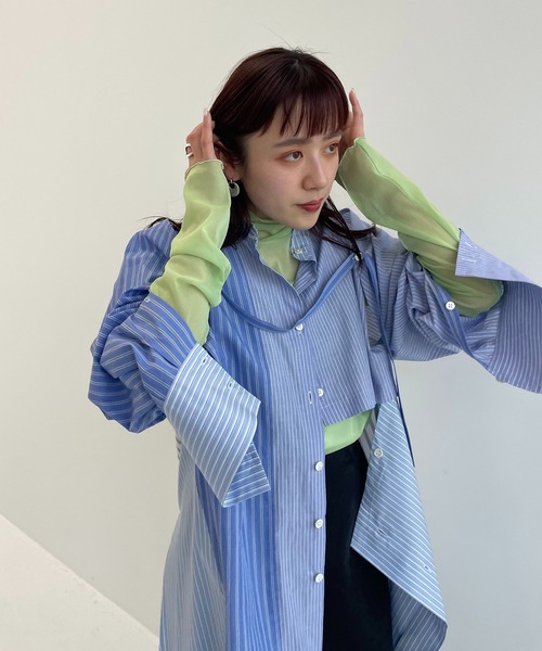 PUBLIC TOKYO（パブリックトウキョウ）の「長袖シャツ（シャツ/ブラウス・レディース・サックスブルー・FREE）」の13枚目の写真