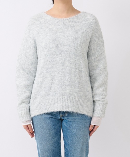 RIVE DROITE（リヴドロワ）の「レイヤードカフスニット（ニット/セーター・レディース・ライトグレー/グリーン・FREE）」の19枚目の写真