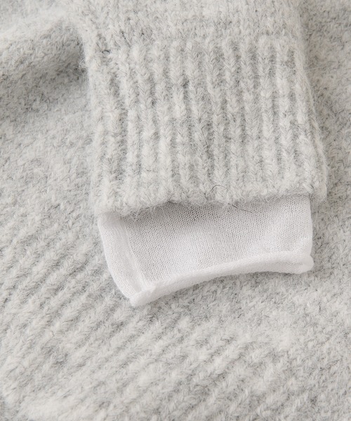 RIVE DROITE（リヴドロワ）の「レイヤードカフスニット（ニット/セーター・レディース・ライトグレー/グリーン・FREE）」の10枚目の写真