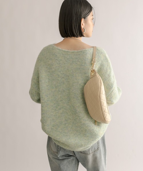 RIVE DROITE（リヴドロワ）の「レイヤードカフスニット（ニット/セーター・レディース・ライトグレー/グリーン・FREE）」の17枚目の写真