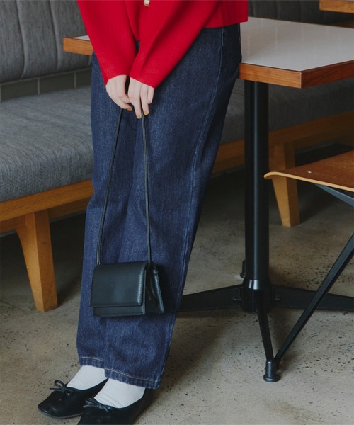 titivate（ティティベイト）の「ハイウエストストレートデニムパンツ（デニムパンツ・レディース・ライトブルー/インディゴブルー・XS/L/TM/S/M）」の12枚目の写真