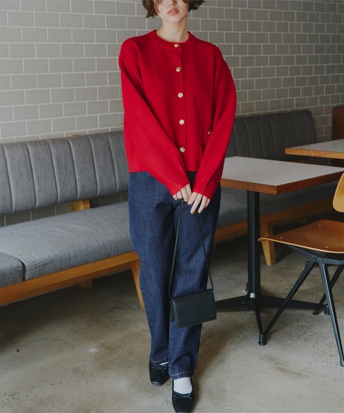 titivate（ティティベイト）の「ハイウエストストレートデニムパンツ（デニムパンツ・レディース・ライトブルー/インディゴブルー・XS/L/TM/S/M）」の15枚目の写真