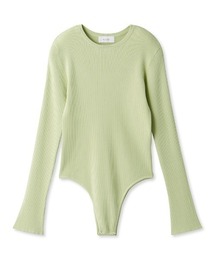 【emmi atelier】LENZING(TM) ECOVERO(TM)クルーネックニットボディスーツ