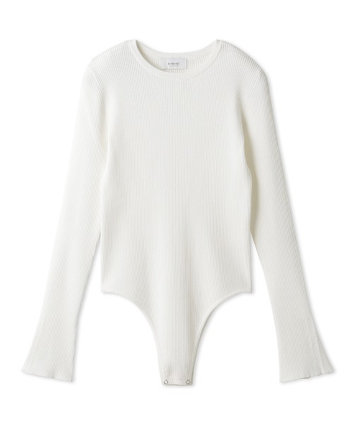 emmi（エミ）の「【emmi atelier】LENZING(TM) ECOVERO(TM)クルーネックニットボディスーツ（ニット/セーター・レディース・ブルー/グレー/ホワイト/ミント・FREE）」の17枚目の写真