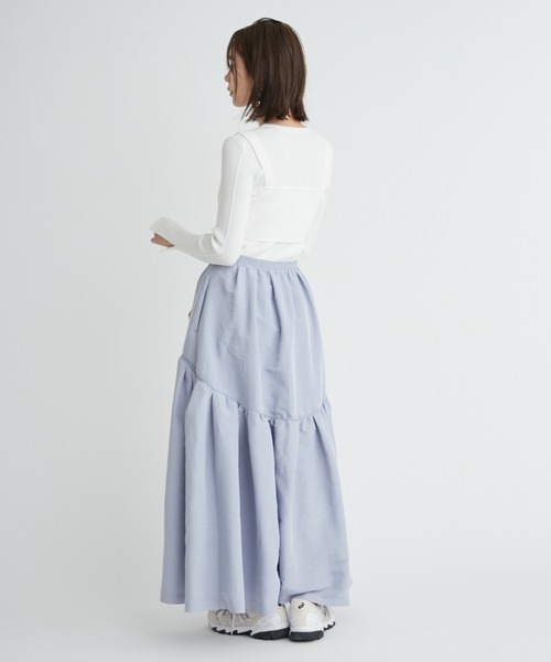 emmi（エミ）の「【emmi atelier】LENZING(TM) ECOVERO(TM)クルーネックニットボディスーツ（ニット/セーター・レディース・ブルー/グレー/ホワイト/ミント・FREE）」の19枚目の写真