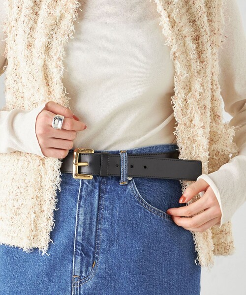 新品✨️ AULENTTI:ゴールド バックル ベルト レディース AULENTTI（オウレンティ）の「AULENTTI:ゴールド バックル
