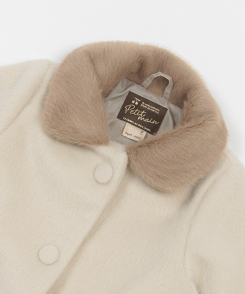 petit main（プティマイン）の「ハートポケットコート（ダッフルコート・キッズ・ブラック/アイボリー・90cm/120cm/100cm/110cm/130cm/80ｃｍ）」の11枚目の写真
