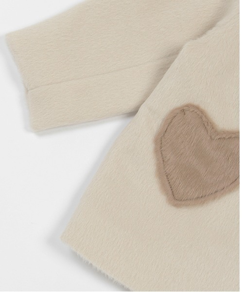 petit main（プティマイン）の「ハートポケットコート（ダッフルコート・キッズ・ブラック/アイボリー・90cm/120cm/100cm/110cm/130cm/80ｃｍ）」の8枚目の写真