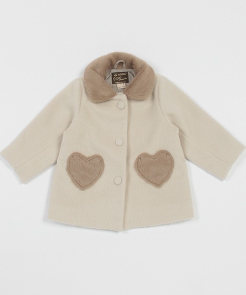 petit main（プティマイン）の「ハートポケットコート（ダッフルコート・キッズ・ブラック/アイボリー・90cm/120cm/100cm/110cm/130cm/80ｃｍ）」の12枚目の写真