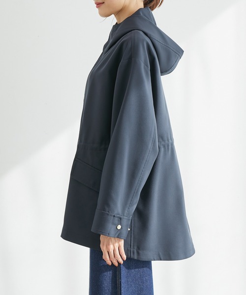 ROPE' PICNIC(ロペピクニック)の「花粉ガード・撥水加工/ミドル丈マウンテンパーカー(マウンテンパーカー・レディース・オフホワイト/ネイビー/ベージュ・38)」の10枚目の写真