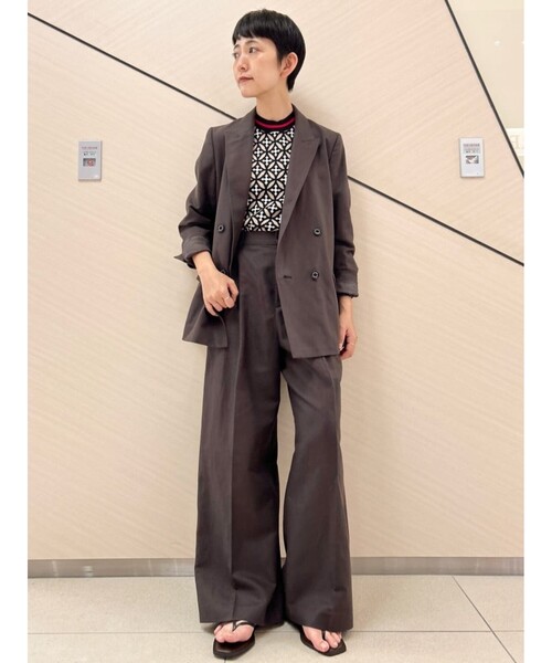 DRESSTERIOR（ドレステリア）の「◆オーバーラップサークルジャカードノースリーブニット（ニット/セーター・レディース・ベージュ系・36/34/38）」の16枚目の写真