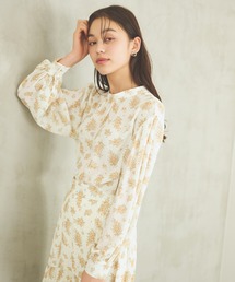 mysty woman | ミモザ柄ブラウス　104211(シャツ/ブラウス)