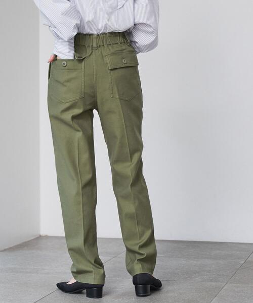 coen(コーエン)の「コンフォートバックサテンベイカーパンツ(WEB限定サイズ)(チノパンツ・レディース・オリーブ/ダークグレー/オフホワイト・S/M/L/XL)」の7枚目の写真