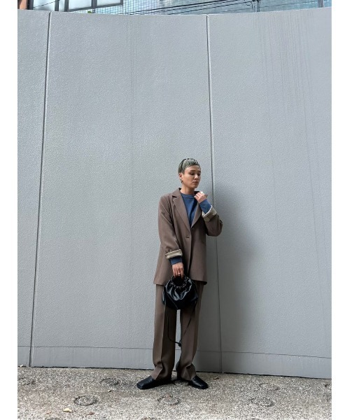 BLACK BY MOUSSY（ブラックバイマウジー）の「basic tailored jacket(ベーシックテーラードジャケット)（テーラードジャケット・レディース・グレー/ブラウン/ブラック・2/1）」の10枚目の写真