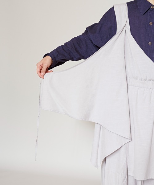 チャイハネ（チャイハネ）の「【チャイハネ】モラバMEN'Sワンショルダーサロペ（つなぎ/オールインワン・メンズ・ブラック/グレー・FREE）」の4枚目の写真