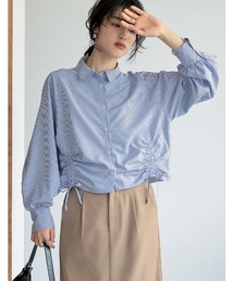 Re:EDIT | [2024SS COLLECTION]ドロストリボンクロップドシャツ(シャツ/ブラウス)