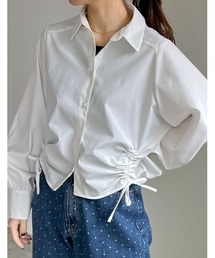 Re:EDIT | [2024SS COLLECTION]ドロストリボンクロップドシャツ(シャツ/ブラウス)