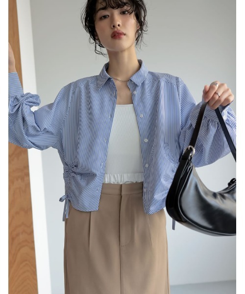 ebagos グレー クロップドトップス 楽天市場】レースアップクロップド長袖Tシャツ・p643544 レディース