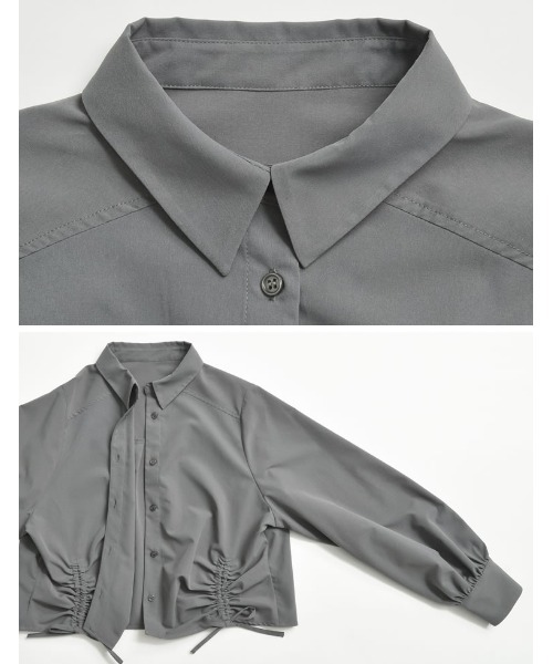 Re:EDIT（リエディ）の「[2024SS COLLECTION]ドロストリボンクロップド