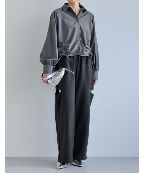 Re:EDIT（リエディ）の「[2024SS COLLECTION]ドロストリボンクロップド