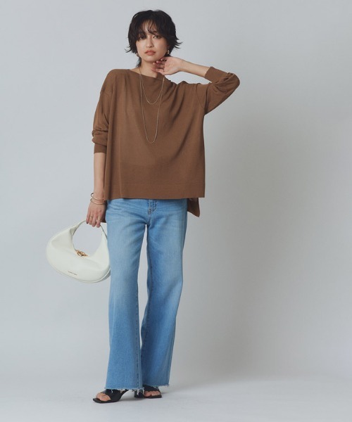 RASW（ラス）の「[RASW]ボートネックニット（ニット/セーター・レディース・ブラウン/ライトベージュ・L/M）」の20枚目の写真